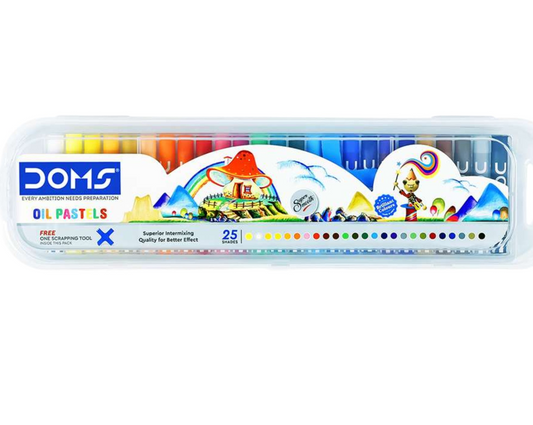 DOMS Oil Pastel 25 Shades | Premium Quality Pastels for School & Hobby Art