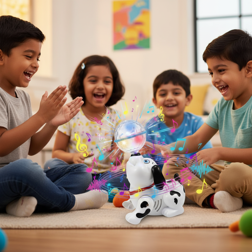 Dancing Dog, 360° Rotation, Lights & Sound [Kids 1-7 years]