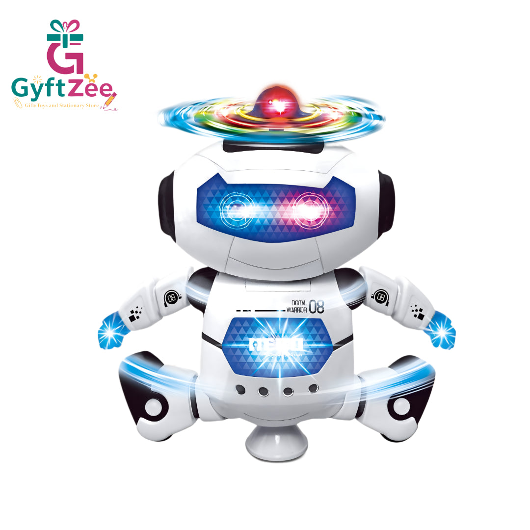 Stylish Dancing Robot (HERO) with 3D LED Lights, Music, and Non-Toxic Plastic – Perfect Kids' Toy for Fun and Learning