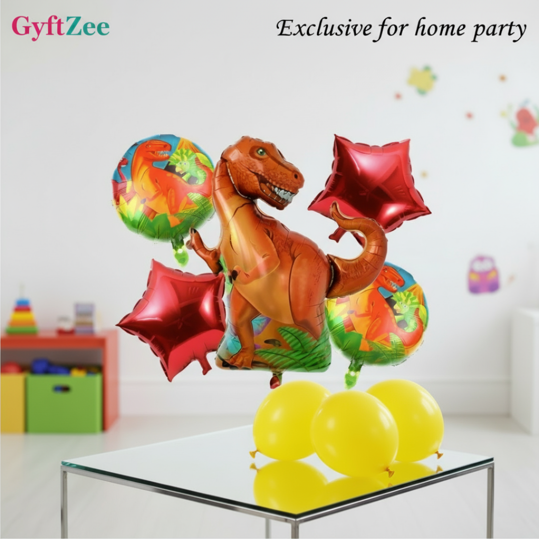 DINO Character Balloons Set of 5 - Party decoration
