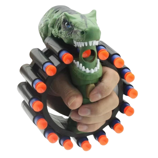 Dinosaur Roar Toy Gun | Easy Manual Reload with EVA Soft Bullets for Kids