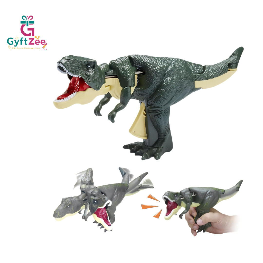 11-Inch Trigger T-Rex Dinosaur Toy | Realistic Swinging Design with Sound Effects & Lights