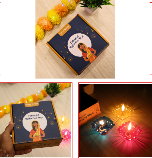 3D Reflection Diya Gift Box