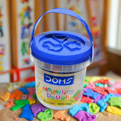 DOMS Modelling Dough 15 Shades 300 gm - Perfect for Art, Crafts & Hobbyists