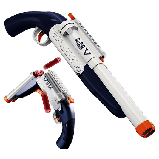 Blast Double Barreled Soft Blaster Gun - Trending