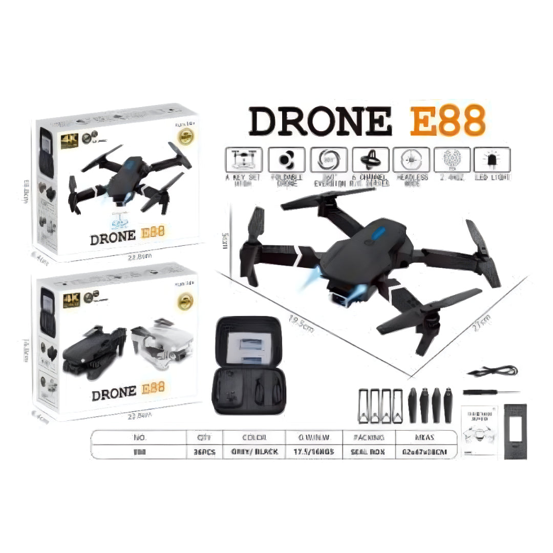 E-88 DRONE – Double Camera Drone for Kids (12+ Years)