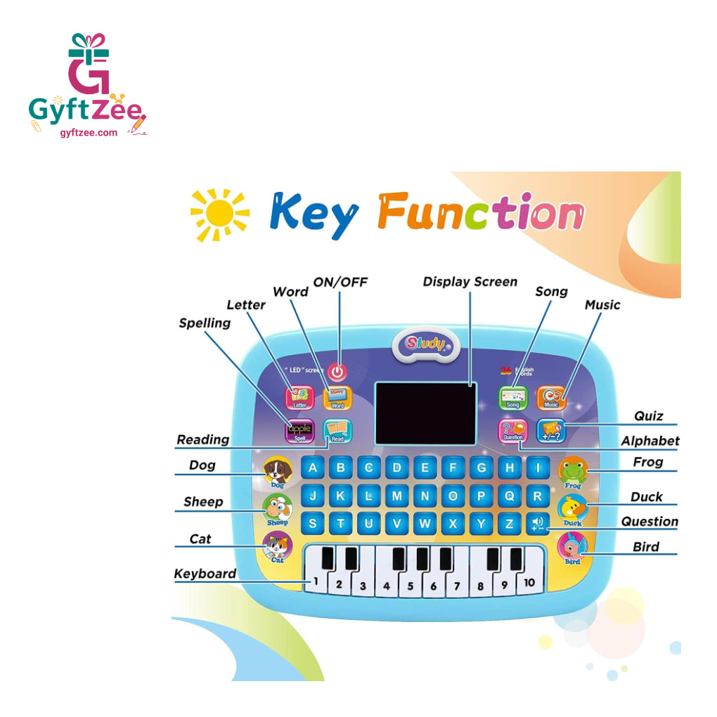 Educational English Letters & Words & Character Learning Sound Laptop for Kids