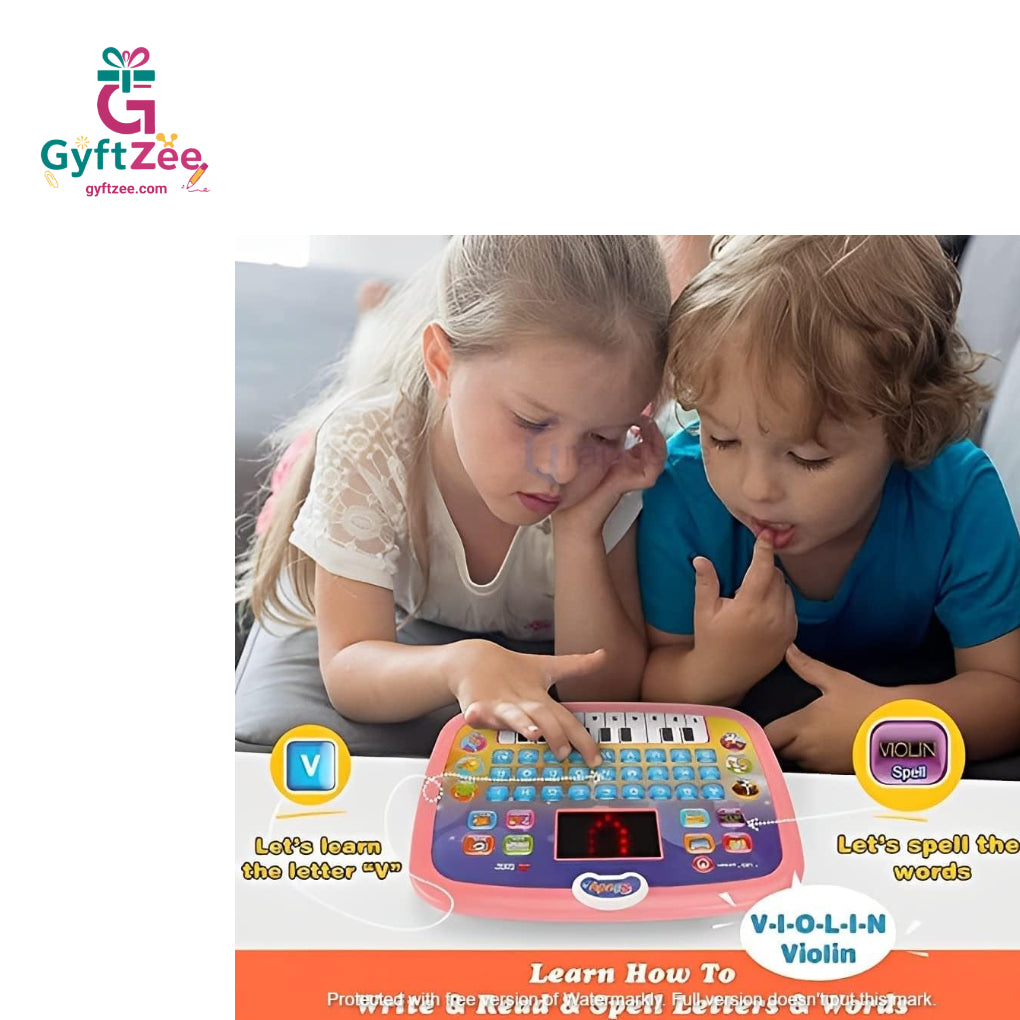 Educational English Letters & Words & Character Learning Sound Laptop for Kids