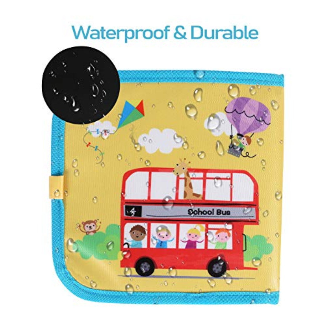 (Radom design) Erasable Doodle Book for Kids (6 sheets and 3 pen) – Reusable