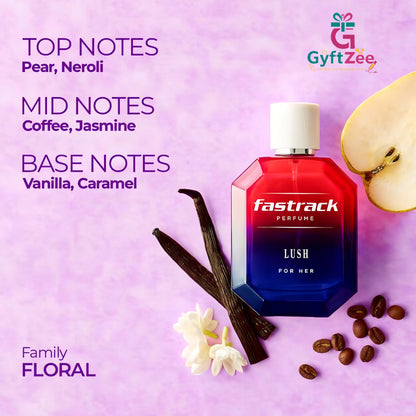Women's Day Gift Combo – Fastrack Perfume, Elegant PU Purse & Best Wishes Card | Free Gift
