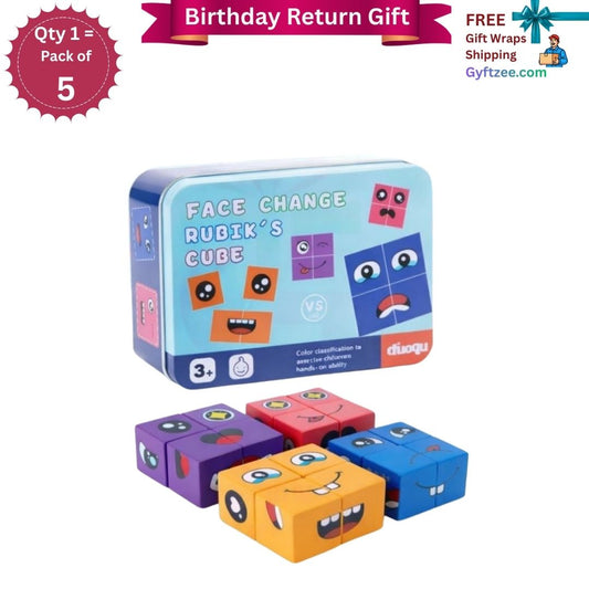 [Return Gift, Pack of 5] Emoji Puzzle Cards [4+ years]
