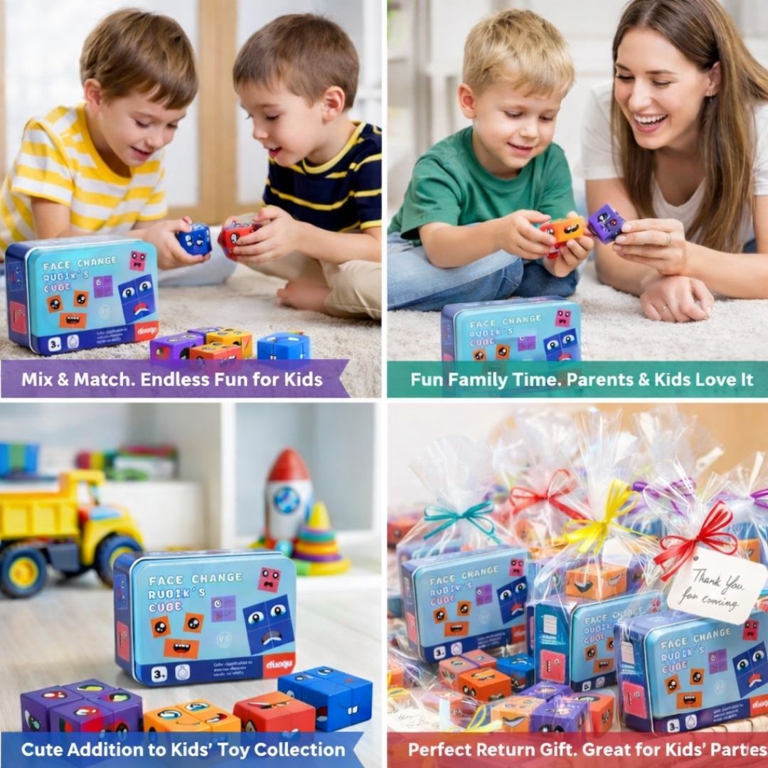 [Return Gift, Pack of 5] Emoji Puzzle Cards [4+ years]