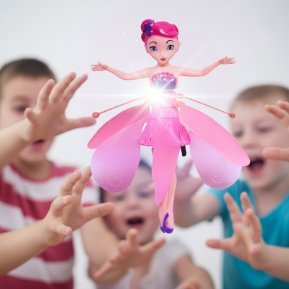 [Pack of 2 - Twins, Random Colors] Flying Hand Sensor Doll and Helicopter