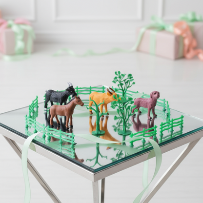 Farm Animal Toy Set for Kids – Realistic Animals, Trees & Fences | Educational & Safe