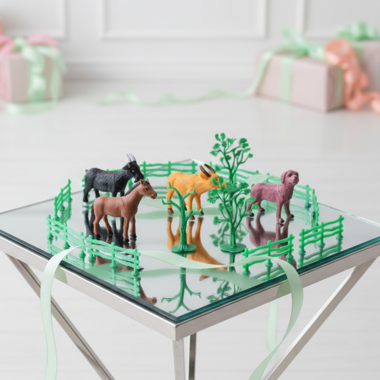 Farm Animal Toy Set for Kids – Realistic Animals, Trees & Fences | Educational & Safe