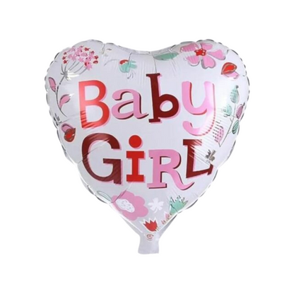 [Random design] 1st Birthday Girl Foil Balloon Set – Pack of 5 | Party Decorations for Baby Girl