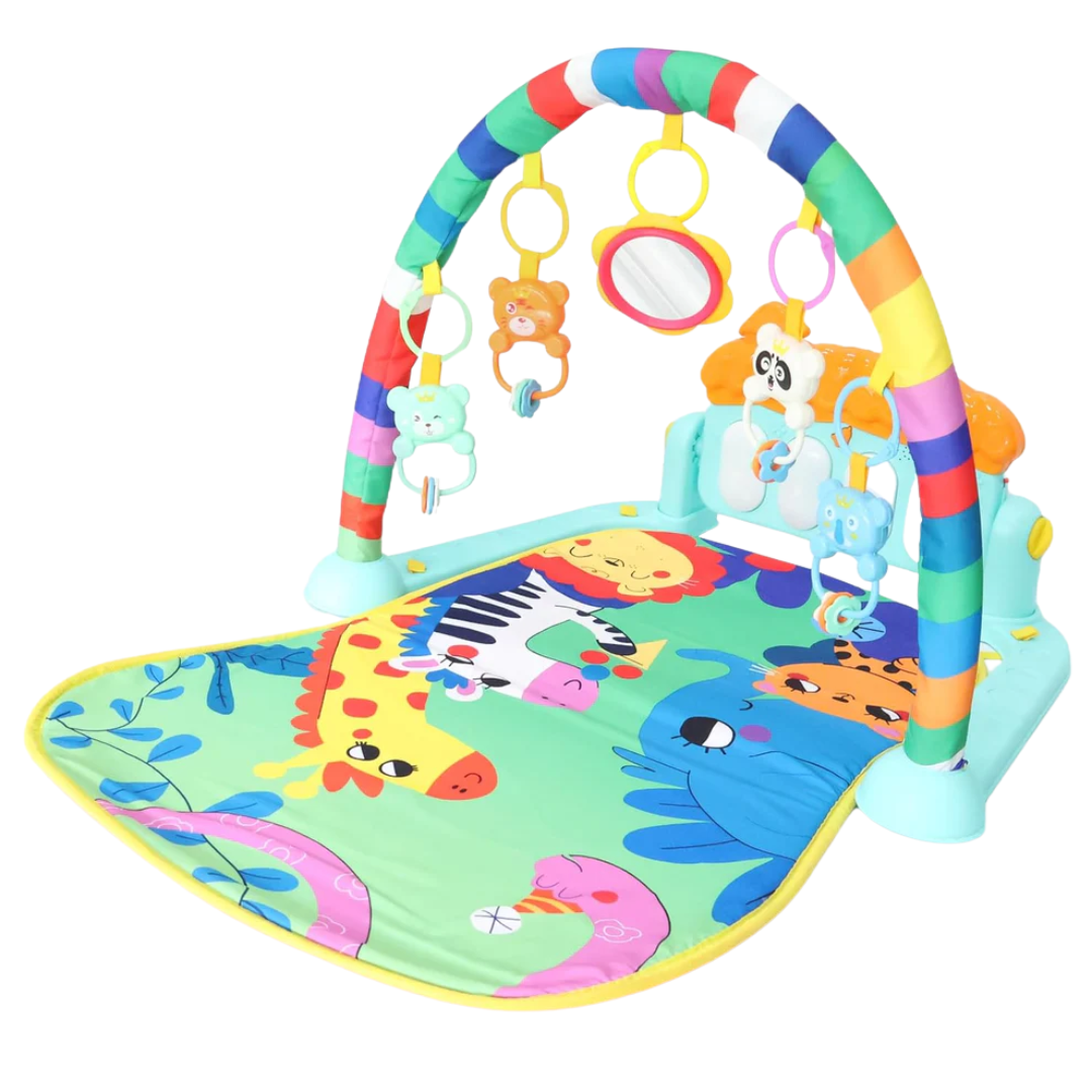 [Random design] Piano Fitness Rack for Babies | Soft Musical Activity Gym with Hanging Toys & Kick Piano