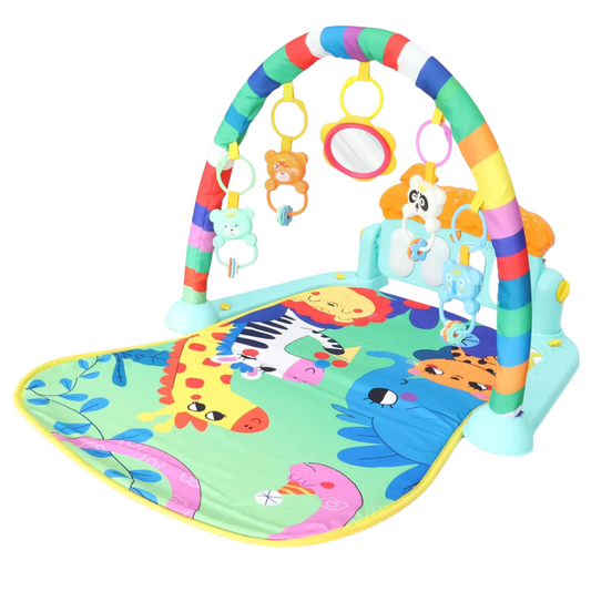 [Random design] Piano Fitness Rack for Babies | Soft Musical Activity Gym with Hanging Toys & Kick Piano