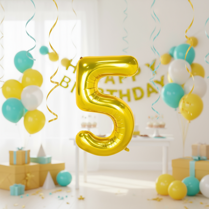 Foil/Helium 16” Balloon Number 5 for Age