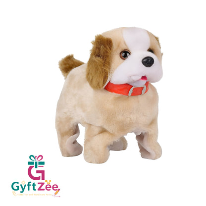 Jumping, Fliping, Walking, and Barking Battery-Operated Puppy Toy – Soft Plush Back-Flipping Dog for Kids