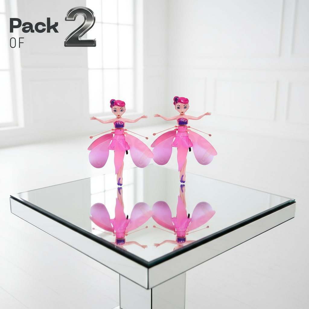 [Pack of 2 - Twins, Random Color] Flying Hand Sensor Fairy Doll