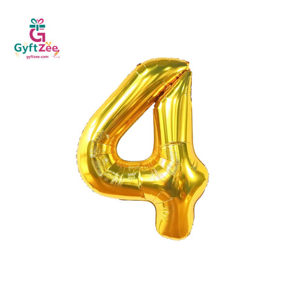 Foil/Helium Balloon Number 4 for Age