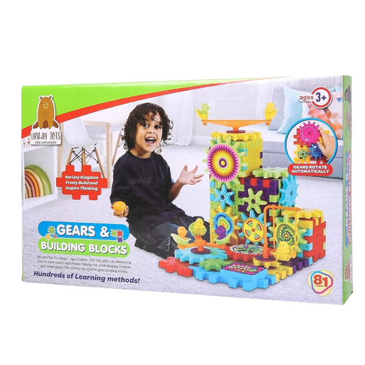 81-Piece Rotating Gear Building Blocks – STEM Learning Toy for Kids (5+ Years)
