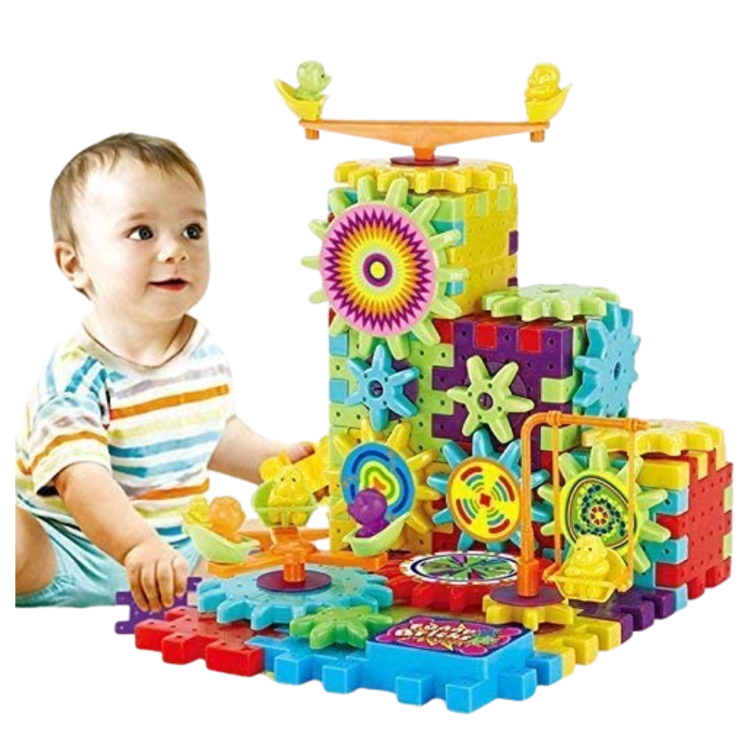 81-Piece Rotating Gear Building Blocks – STEM Learning Toy for Kids (5+ Years)