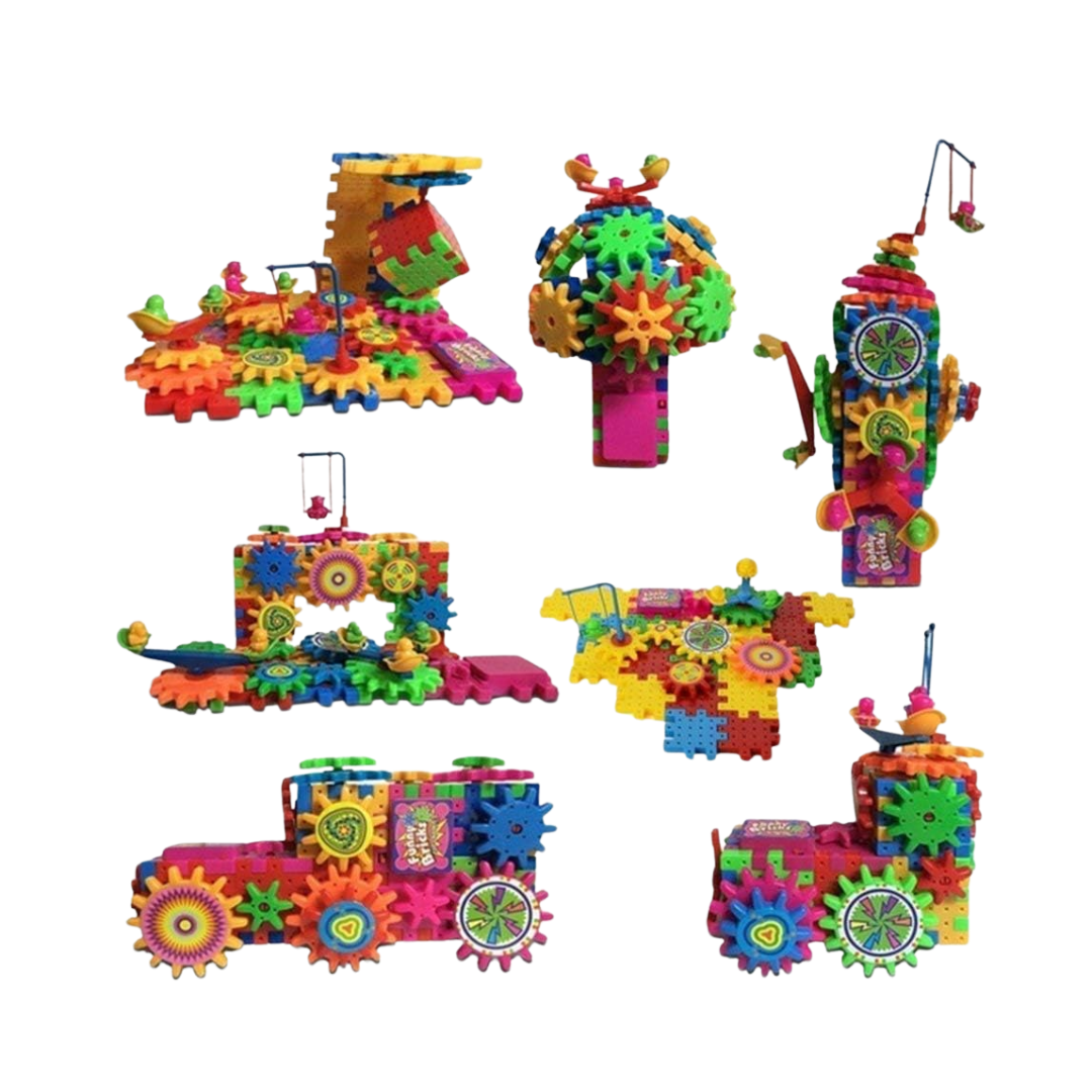 81-Piece Rotating Gear Building Blocks – STEM Learning Toy for Kids (5+ Years)