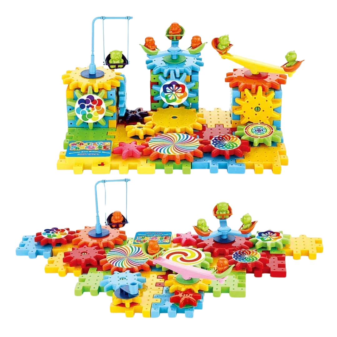 81-Piece Rotating Gear Building Blocks – STEM Learning Toy for Kids (5+ Years)