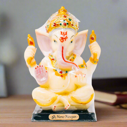 Ganesha Radium Statue - 21 x 15 x 10 cm