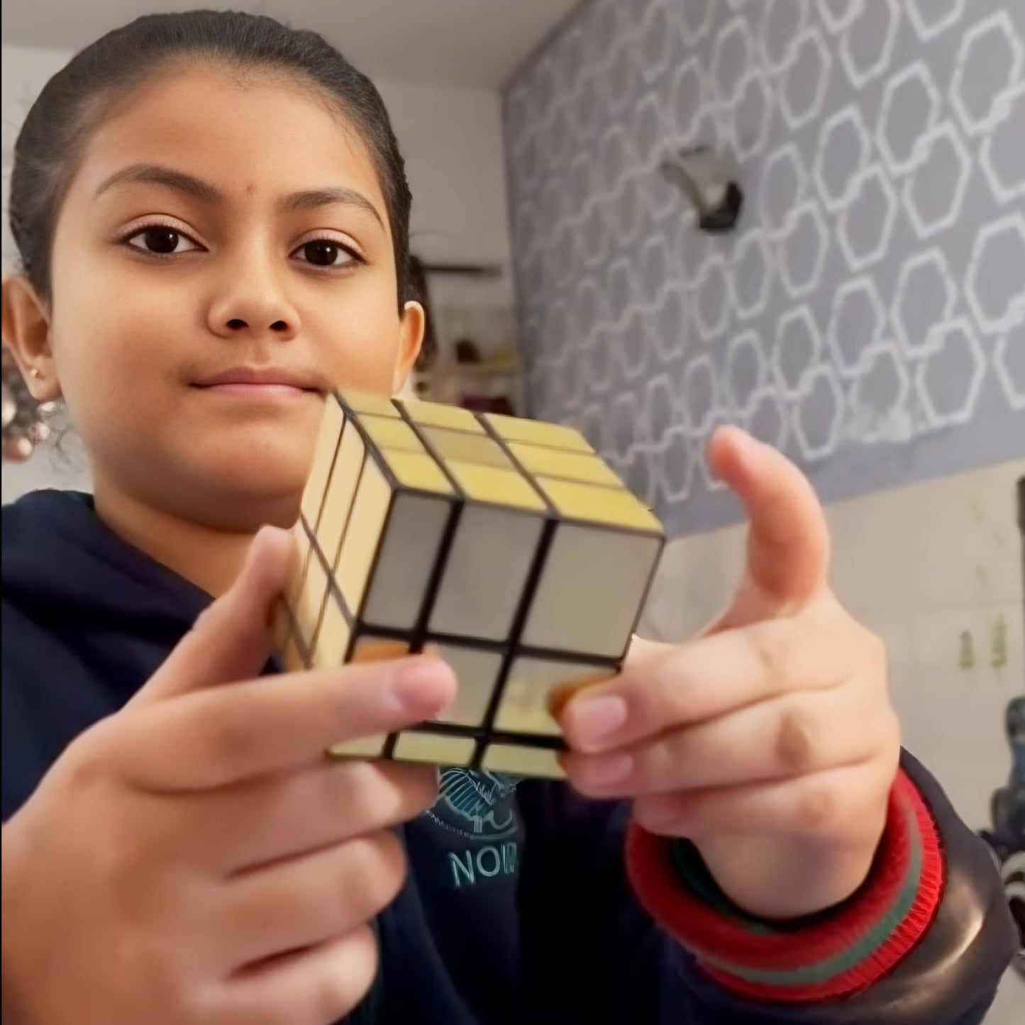 3x3 Golden Mirror Speed Cube - Stress Buster Puzzle for Kids & Adults