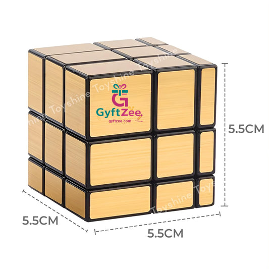 3x3 Golden Mirror Speed Cube - Stress Buster Puzzle for Kids & Adults