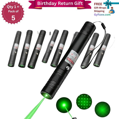 [Return Gift, Pack of 5] High-Power Green Laser | battery operated