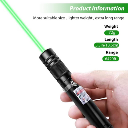 High-Power Green Laser Pointer – USB Rechargeable