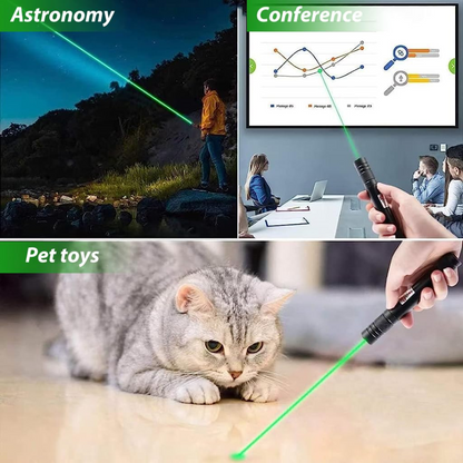 High-Power Green Laser Pointer – USB Rechargeable