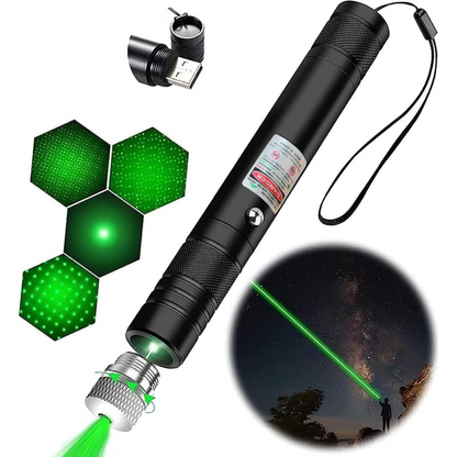 High-Power Green Laser Pointer – USB Rechargeable