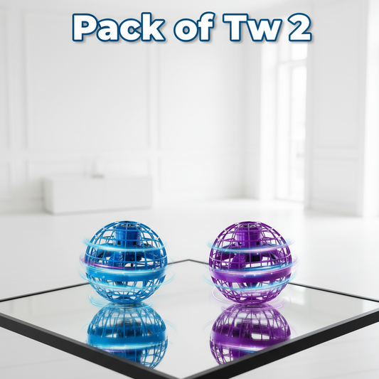 [Pack of 2 - Twins] Gyrosphere! Flying ball Toy - Fun and Play Time [Extra remote battery]