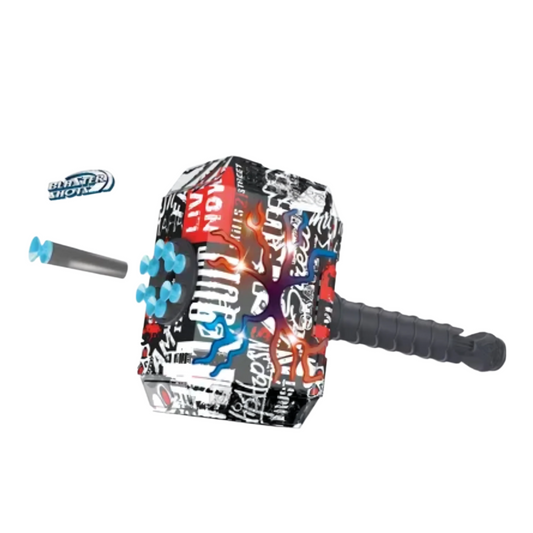 Thunder Hammer Dart Blaster - Minecraft-Inspired Toy for Kids