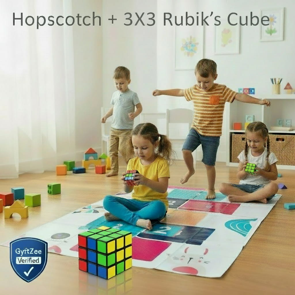 [Combo] HopScotch Play Mat | 3x3 Rubik's Cube [Kids 3-12 years]