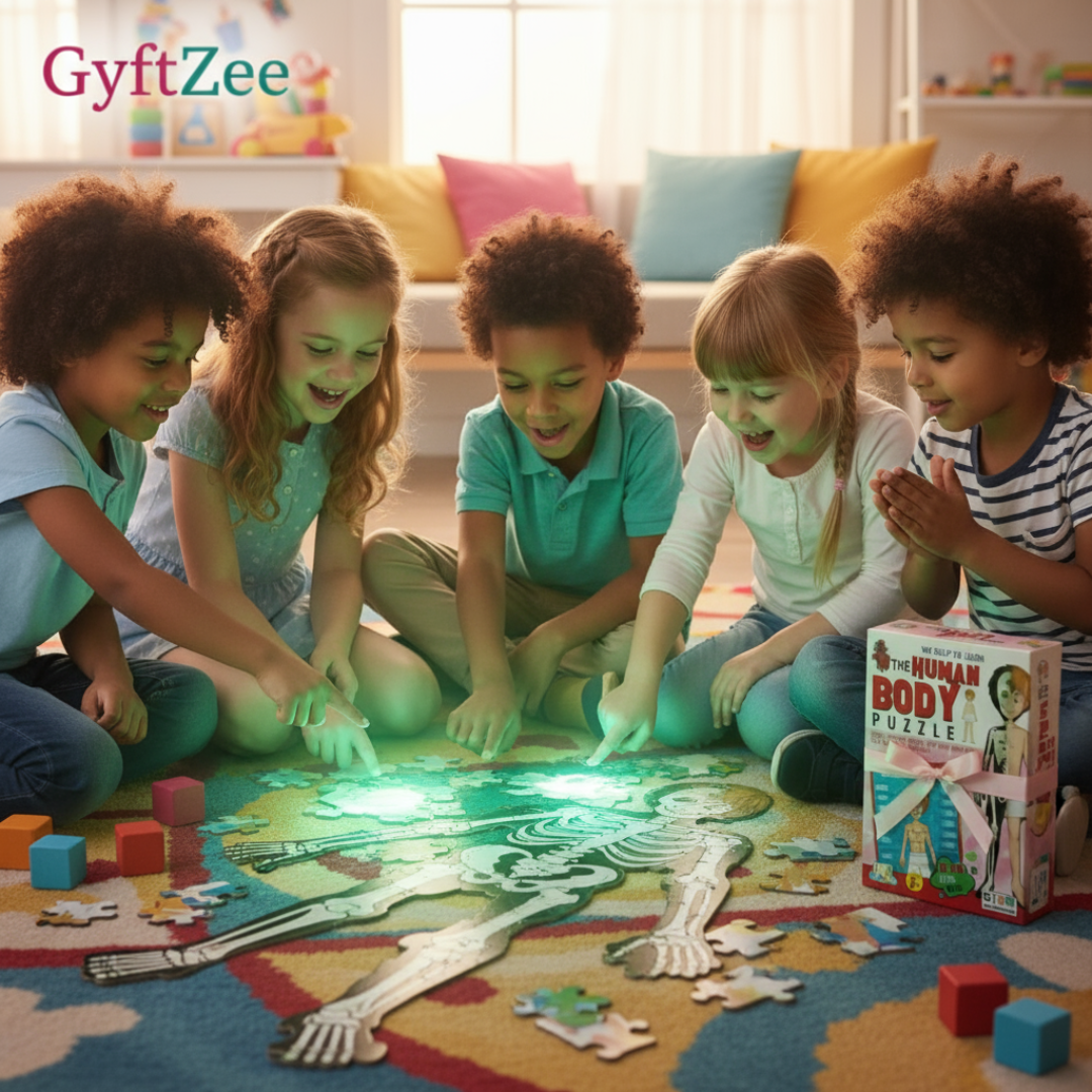 Glow-in-the-Dark Human Body Puzzle | Fun Educational Game with Body Parts Learning | Kids