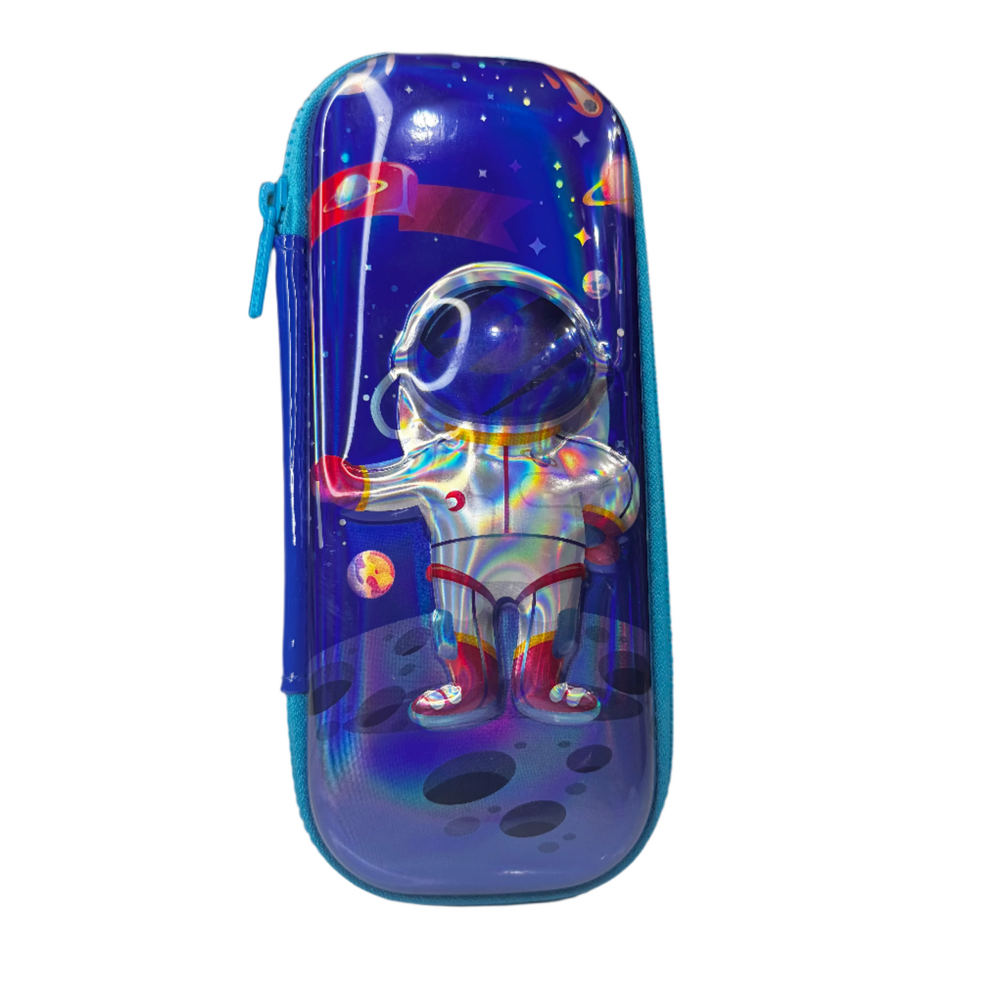 Pencil Case with Space 3D Character Print