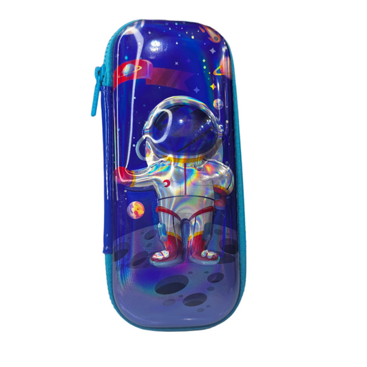 Pencil Case with Space 3D Character Print