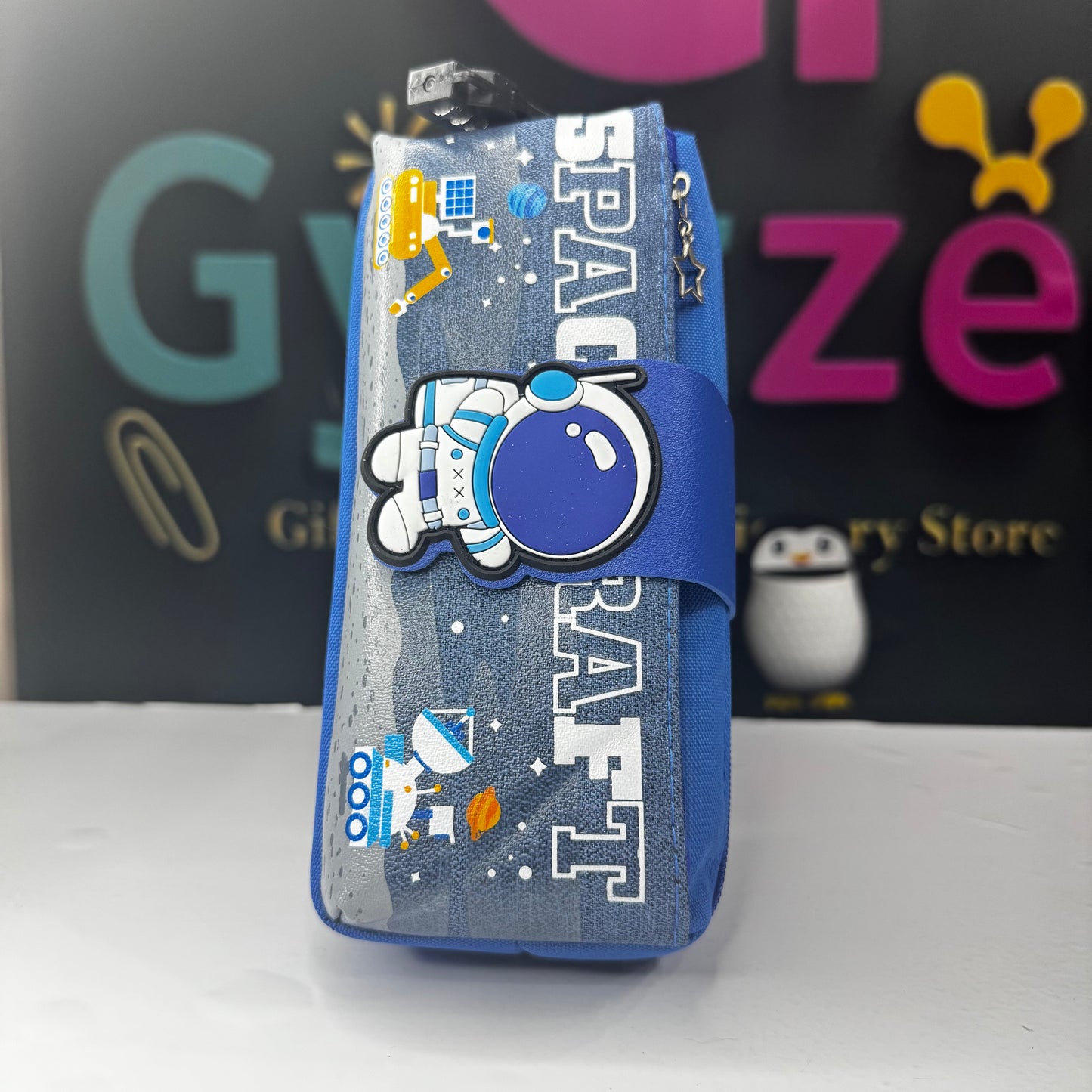 Durable 3D Space Print Pencil Case – Spacious & Stylish for Kids