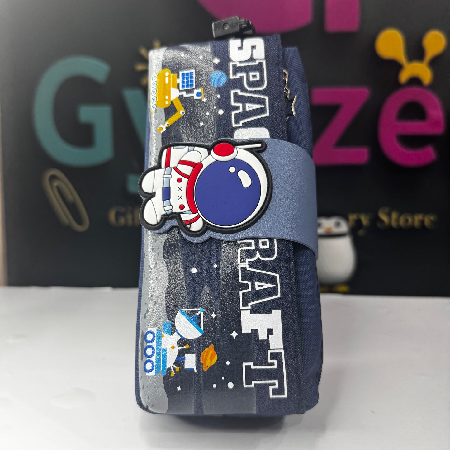 Durable 3D Space Print Pencil Case – Spacious & Stylish for Kids