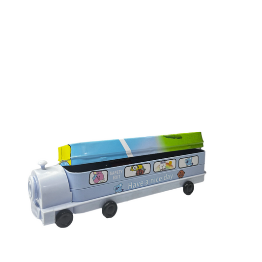 Train Engine Pencil Box – Double Layer Storage for Kids