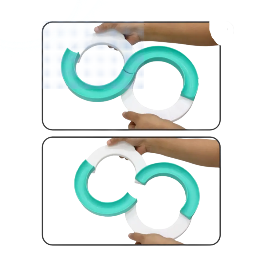 [Random color] Infinite Loop & Balance Action Game – Fun Skill Toy with 2 Rolling Balls for Kids