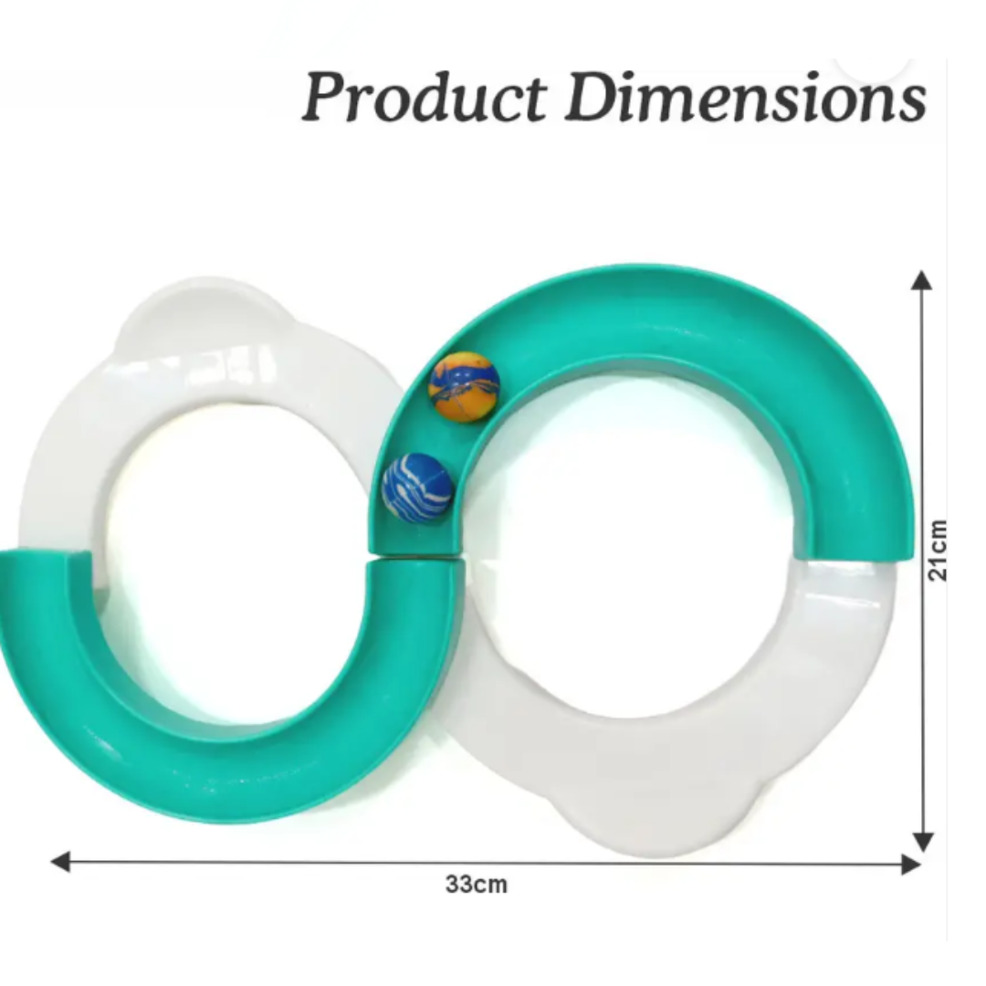 [Random color] Infinite Loop & Balance Action Game – Fun Skill Toy with 2 Rolling Balls for Kids