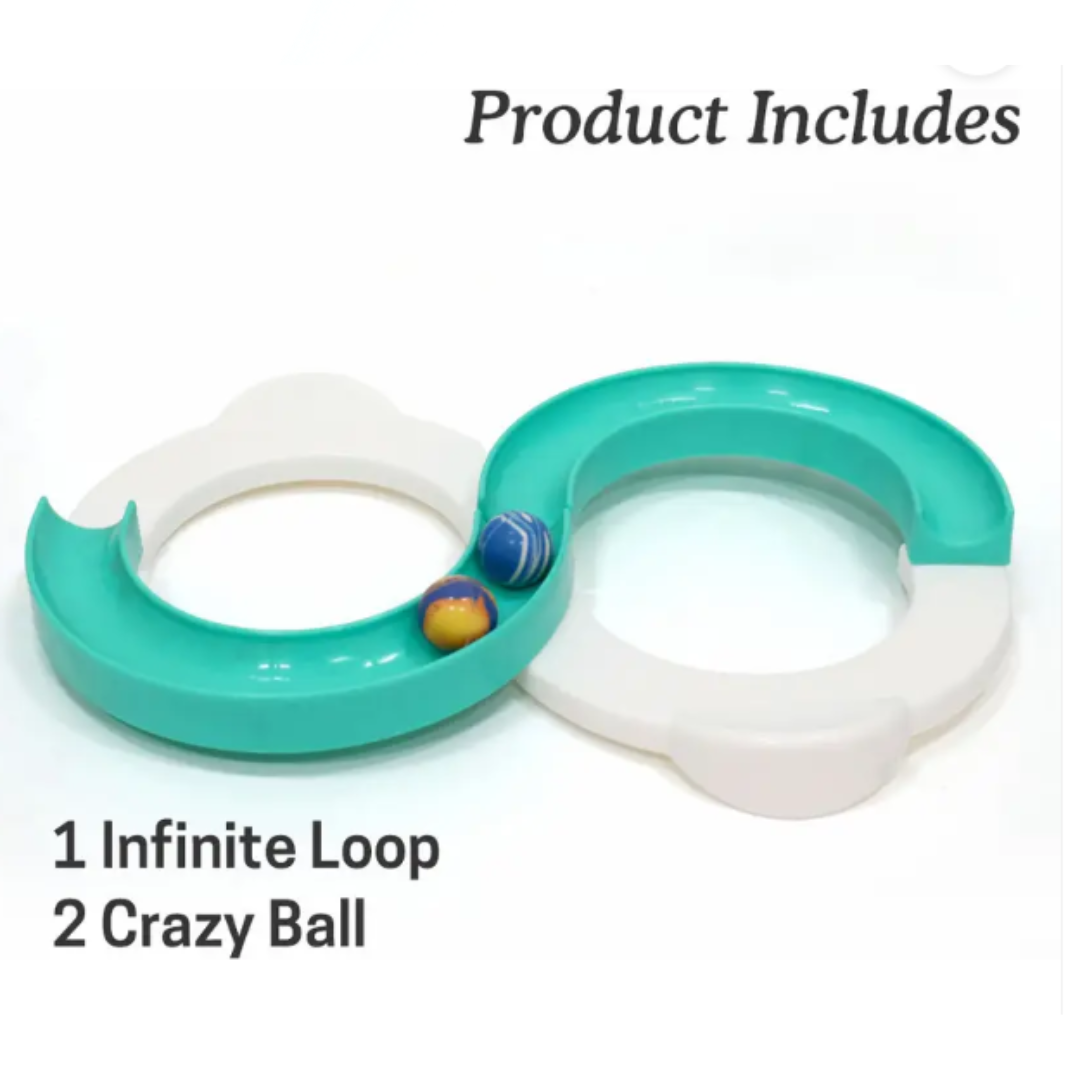 [Random color] Infinite Loop & Balance Action Game – Fun Skill Toy with 2 Rolling Balls for Kids