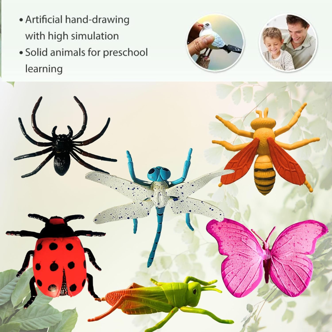 [Random Design] Mystical Insect Toy Set – 6 Realistic Bug Figures for Kids